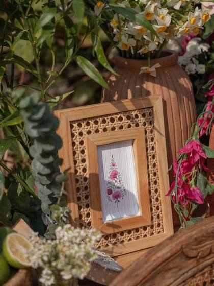 Floral detail and Signage — Mehendi decor — Alila + Samode Jaipur